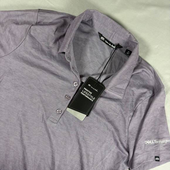 TravisMathew Tops - TravisMathew Oceanside Heather Polo Shirt Womens Medium Purple Sage Dell NEW